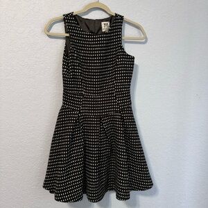 Milly Minis Sleeveless Jacquard Knit Polka-Dot Fit And Flare Pullover Dress